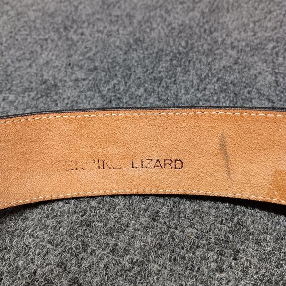 Circle Y Belt 32 Lizard Leather Western‎ Gray - Picture 7 of 9